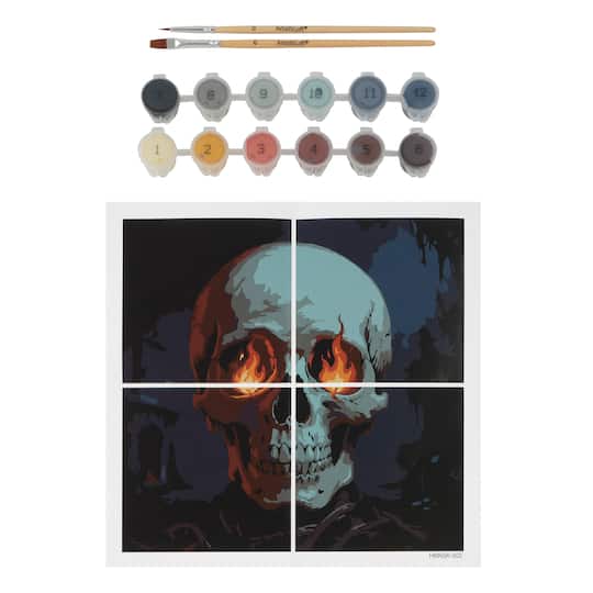 Skull Paint-by-Number Gallery Mini Kit by Artist's Loft®